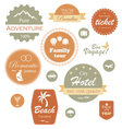 Travel and vacation label badge and emblem set vector image