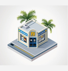Isometric tourist information center vector image