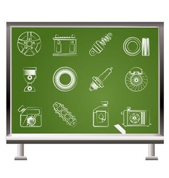 Chalk mechanic sketches vector image