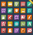 Education icon set- flat design vector image