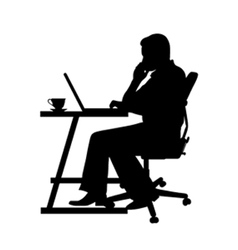 Man silhouette vector image