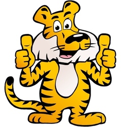 Hand-drawn of an Happy And Proud Siberian Tiger vector image