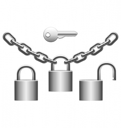 Padlocks set vector image