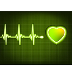 Abstract heart beats vector image