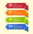 Colorful Origami Style Number Options Banner vector image