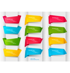 Origami paper banners vector image