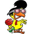 Chicken rose vector image