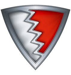 Steel shield with flag bahrain vector image