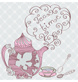 Retro tea time vector image
