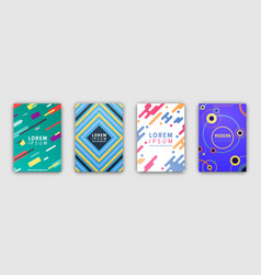 Four colorful covers collection in flat design Four colorful covers collection in flat design vector image