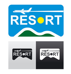 Travel and resort logo vector image