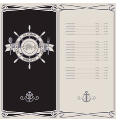 Menu pirates vector image