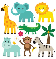 Animals set vector image