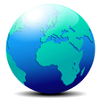 Europe and Africa Global World Europe and Africa Global World vector image