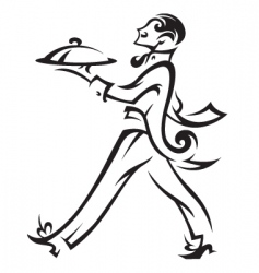 Waiter vector image