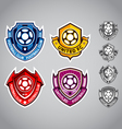 Emblem logo football vector image