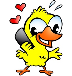 Hand-drawn of an chicken chicken that speaking on vector image