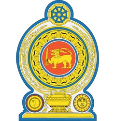 Democratic Socialist Republic of Sri Lanka Emblem vector image