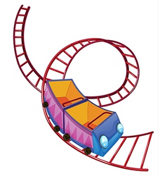 A roller coaster ride vector image
