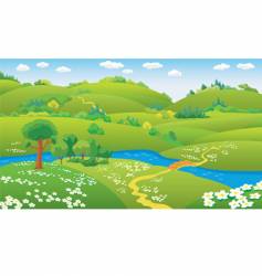 Summer landscape vector image