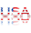 Flag in letters USA vector image