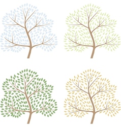 Four season trees Four season trees vector image
