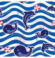 Seamless sea pattern vector image