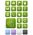 Ecology and environment buttons set vector image