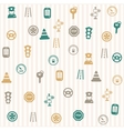 Traffic icons seamless pattern vector image