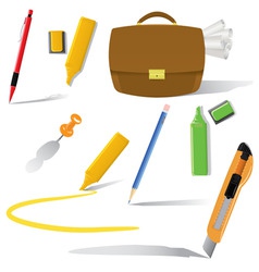 Office objects in use vector image