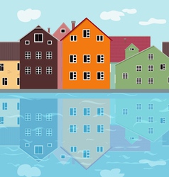 City seamless border City seamless border vector image