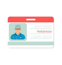 Pediatrician medical specialist badge vector image