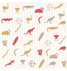 Australian seamless pattern vector image