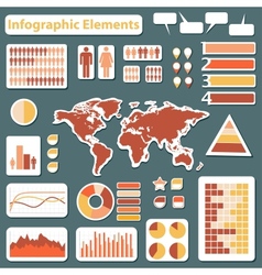 Set elements of infographics vector image