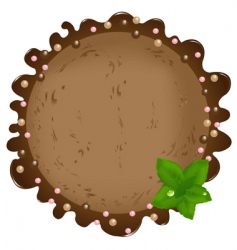 Ice-cream with mint leaves Ice-cream with mint leaves vector image
