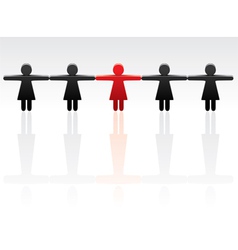 Concept of standing out from the crowd vector image