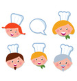 Cute cooking and icons set vector image