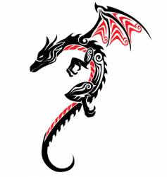 Dragon tattoo vector image