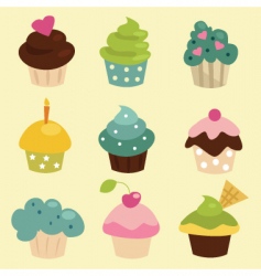 Cupcakes vector image
