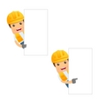 Cartoon builder vector image