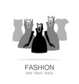 black dress set vector image