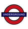 Underground sign vector image