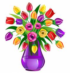 Spring flowers vector image