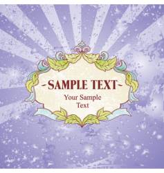 Vintage frame vector image