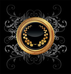 Golden medallion vector image