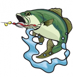 Fighting bass vector image