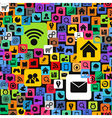 Modern color social media icons vector image