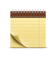 Coil bound notebook vector image