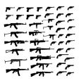 Gun silhouettes vector image