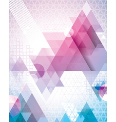 Techno Triangles Magenta vector image